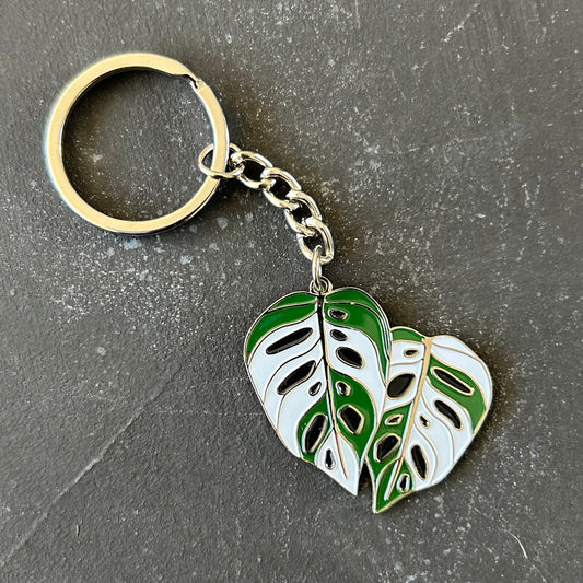 Planti Keychain - Monstera Adansonii Variegated