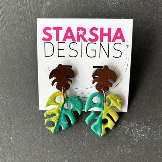 Monstera Aurea Earrings