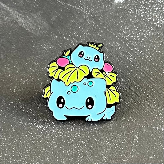 Poké Plant Monster Duo Enamel Pin