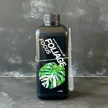 Foliage Focus 1L Nutrient Solution by Growth Technology. Made in Australia for indoor plants like monstera, syngonium, philodendron, and more. Seen on SydneyPlantGuy or TheLECAQueen.